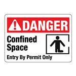 ANSI DANGER Confined Space Entry By Permit Only